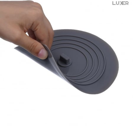 Toate Produsele - Capac Din Silicon/Dop Pentru Chiuveta/Cada/Sifon Luxer, Protectie Impotriva Gandacilor si Mirosurilor Neplacute, Diametru 15 cm, Gri /Alb, dop chiuveta bucatarie franke dedemna blocat leroy ikea emag silicon ieftin pentru scurgere lavoar mascare luxer