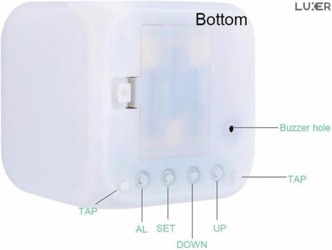 Ceas Digital pentru Masa/Birou/Noptiera, Multifunctional, cu Termometru si Alarma, Multiple Culori, Dimensiuni 8x8x8 cm, Luxer [10]