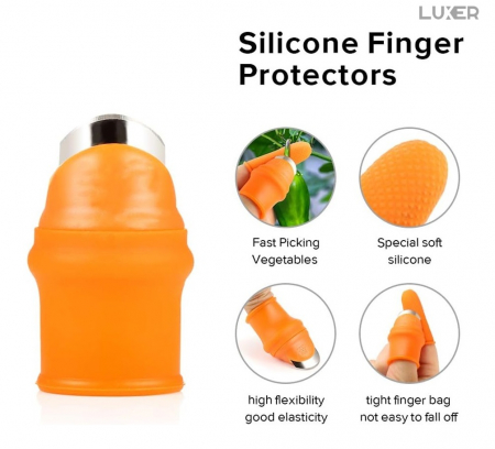 Degetar Cu Lama Pentru Cules Fructe/Legume sau Gradinarit Pentru Barbati, 5 Protectii Din Silicon Degete, Luxer, unelte gradinarit dedeman emag honrnbach jysk leroy luxer [9]