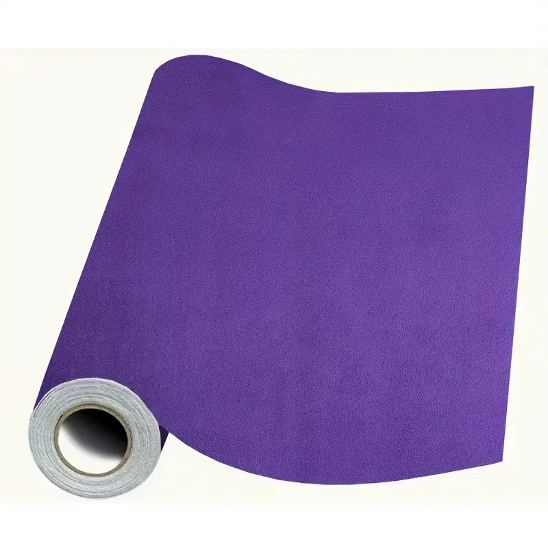 Folie autoadezivă Luxer din piele întoarsă sintetică tip Alcantara, culoare violet, pentru interior auto, mobilă și decor DIY, textură catifelată mată, dimensiuni 150x40 cm. [6]