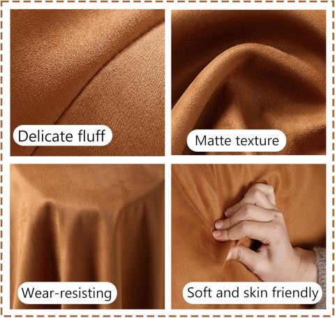 Folie autoadezivă Luxer din piele întoarsă sintetică tip Alcantara, culoare maro deschis, pentru interior auto, mobilă și decor DIY, textură catifelată mată, dimensiuni 150x40 cm. [2]