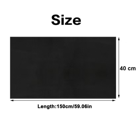 Folie autoadezivă Luxer din piele întoarsă sintetică tip Alcantara, culoare neagră, pentru interior auto, mobilă și decor DIY, textură catifelată mată, dimensiuni 150x40 cm. [8]