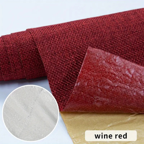 Folie autoadezivă textilă Luxer Cherry, dimensiune 145x50 cm, pentru decor mobilier, reparații canapea și proiecte DIY, material moale cu aspect de țesătură modernă. [1]