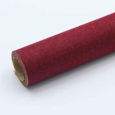 Folii Autoadezive Material Textil - Folie autoadezivă textilă Luxer Cherry, dimensiune 145x50 cm, pentru decor mobilier, reparații canapea și proiecte DIY, material moale cu aspect de țesătură modernă.