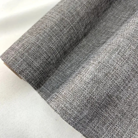 Folie autoadezivă textilă Luxer Dark Grey, dimensiune 145x50 cm, pentru decor mobilier, reparații canapea și proiecte DIY, material moale cu aspect de țesătură modernă. [1]