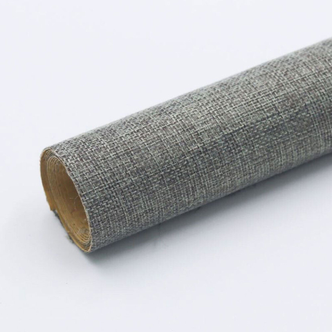 Folii Autoadezive Material Textil - Folie autoadezivă textilă Luxer Dark Grey, dimensiune 145x50 cm, pentru decor mobilier, reparații canapea și proiecte DIY, material moale cu aspect de țesătură modernă.