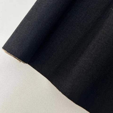 Folie autoadezivă textilă Luxer Black, dimensiune 145x50 cm, pentru decor mobilier, reparații canapea și proiecte DIY, material moale cu aspect de țesătură modernă. [1]