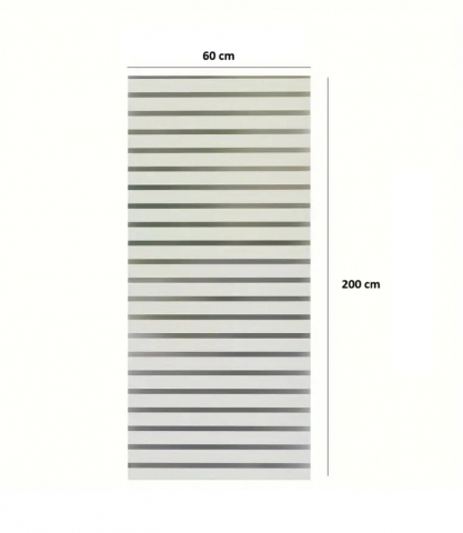 Folie Decorativa Semi-Privacy Pentru Geamuri - Home&Office, Protectie UV, Model Dungi 1x2 cm, Dimensiuni 200x60 cm, Luxer [13]