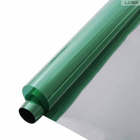 Folie Autoadeziva  pentru Geamuri Termopan, Tip Oglinda, Protectie Solara UV, Efect Privacy, One Way Mirror Window Film, Autocolanta, Pentru Casa/Cladiri, Dimensiuni 200 x 60 cm, Verde, Folie Geam sa nu se vada din exterior, sa nu se vada in casa, autocolant geam termopan leroy merlin dedeman, protectie solara ferestre luxer [14]