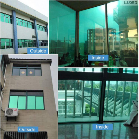 Folie Autoadeziva  pentru Geamuri Termopan, Tip Oglinda, Protectie Solara UV, Efect Privacy, One Way Mirror Window Film, Autocolanta, Pentru Casa/Cladiri, Dimensiuni 200 x 60 cm, Verde, Folie Geam sa nu se vada din exterior, sa nu se vada in casa, autocolant geam termopan leroy merlin dedeman, protectie solara ferestre luxer [10]