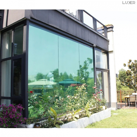 Folie Autoadeziva  pentru Geamuri Termopan, Tip Oglinda, Protectie Solara UV, Efect Privacy, One Way Mirror Window Film, Autocolanta, Pentru Casa/Cladiri, Dimensiuni 200 x 60 cm, Verde, Folie Geam sa nu se vada din exterior, sa nu se vada in casa, autocolant geam termopan leroy merlin dedeman, protectie solara ferestre luxer [5]