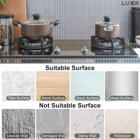 Folie Autoadeziva Pentru Protectie Mobila de Bucatarie Luxer, Model Romburi 3D, Silver, 200x40cm, folie adeziva mobilier bucatarie gradina dedeman leroy merlin brico depot hornbach mathaus pentru masa geam ieftina luxer [10]