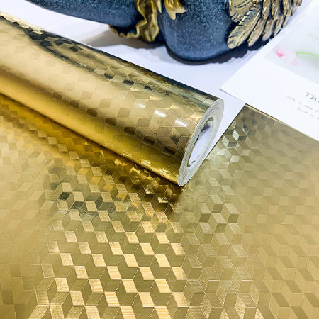 Folie Autoadeziva Pentru Protectie Mobila de Bucatarie Luxer, Model 3D, Gold, 200x40cm, folie adeziva mobilier bucatarie gradina dedeman leroy merlin brico depot hornbach mathaus pentru masa geam ieftina luxer [4]
