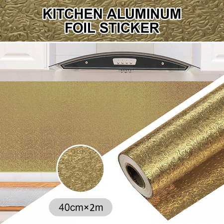 Folie Autoadeziva Pentru Protectie Mobila de Bucatarie Luxer, Model Coaja de Portocala, Gold, 200x40cm, folie adeziva mobilier bucatarie gradina dedeman leroy merlin brico depot hornbach mathaus pentru masa geam ieftina luxer [3]