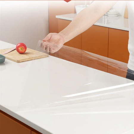 Folie Autoadeziva Pentru Protectie Mobila si Alte Suprafete Luxer, Transparenta, 200x40cm, folie adeziva mobilier bucatarie gradina dedeman leroy merlin brico depot hornbach mathaus pentru masa geam ieftina luxer [9]