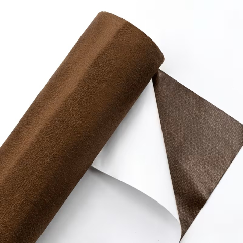 Folii Autoadezive Piele Intoarsă (Super Flexibile) - Folie Autoadeziva Piele Intoarsa Ecologica Maro Cafeniu Super Flexibila Interior Auto Rola Mare