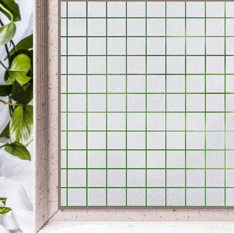 Folii Geam Privacy - Folie Decorativa Privacy Pentru Geamuri - Home&Office, Protectie UV, Model - Square Pattern, Dimensiuni 200x60 cm, Luxer`Folie decorativă privacy Folie pentru geamuri Folie protectie UV Folie geam caramida Folie decorativă pentru geamuri Folie privacy pentru birou Folie pentru home office Folie decorativă Luxer Folie pentru intimitate geamuri Folie decorativă 200x60 cm