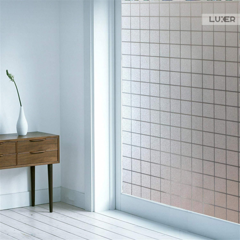 Folie Decorativa Privacy Pentru Geamuri - Home&Office, Protectie UV, Model - Square Pattern, Dimensiuni 200x60 cm, Luxer`Folie decorativă privacy Folie pentru geamuri Folie protectie UV Folie geam caramida Folie decorativă pentru geamuri Folie privacy pentru birou Folie pentru home office Folie decorativă Luxer Folie pentru intimitate geamuri Folie decorativă 200x60 cm [2]