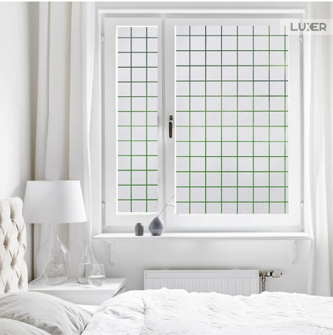 Folie Decorativa Privacy Pentru Geamuri - Home&Office, Protectie UV, Model - Square Pattern, Dimensiuni 200x60 cm, Luxer`Folie decorativă privacy Folie pentru geamuri Folie protectie UV Folie geam caramida Folie decorativă pentru geamuri Folie privacy pentru birou Folie pentru home office Folie decorativă Luxer Folie pentru intimitate geamuri Folie decorativă 200x60 cm [7]