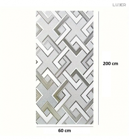 Folie Decorativa Privacy Pentru Geamuri - Home&Office, Protectie UV, Model - Romburi, Dimensiuni 200x60 cm, Luxer [11]