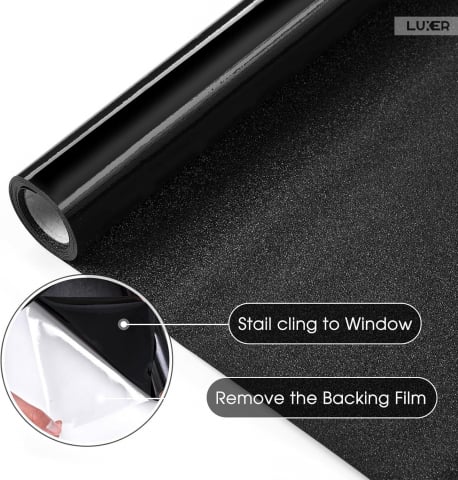 Folie Decorativa Privacy Pentru Geamuri - Home&Office, Protectie UV, Model - Negru Mat BlackOut, Dimensiuni 200x60 cm, Luxer, Folie decorativă privacy Folie pentru geamuri Folie protectie UV Folie Negru Mat Folie Blackout Folie decorativă pentru geamuri Folie privacy pentru birou Folie pentru home office Folie decorativă Luxer Folie pentru intimitate geamuri Folie decorativă 200x60 cm [9]