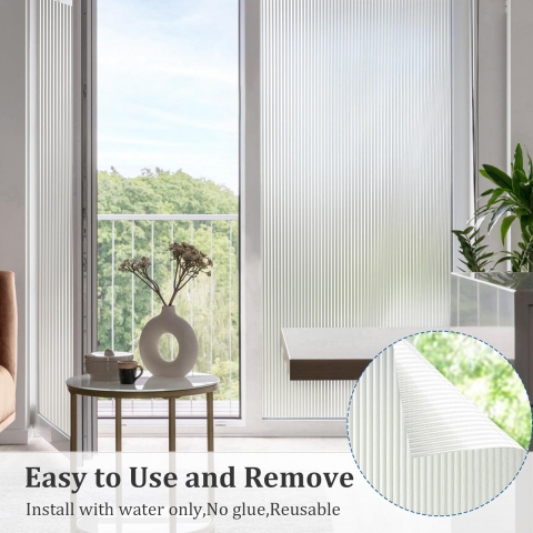 Folie Decorativa Privacy Pentru Geamuri - Home&Office, Protectie UV, Model - Reeded Glass, Dimensiuni 200x60 cm, Luxer Folie decorativă privacy Folie pentru geamuri Folie protectie UV Folie decorativă pentru geamuri Folie privacy pentru birou Folie pentru home office Folie decorativă Luxer Folie pentru intimitate geamuri Folie decorativă 200x60 cm [9]