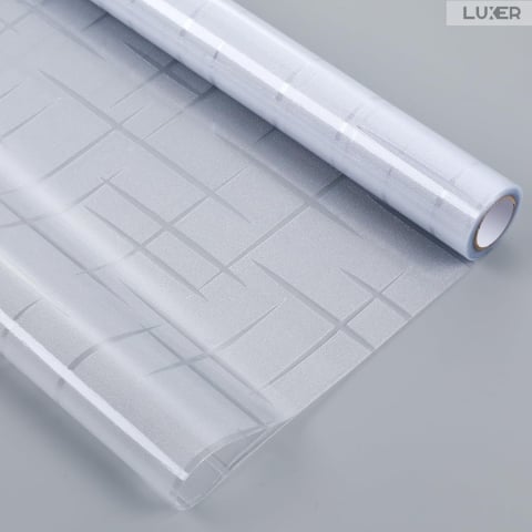Folie Decorativa Privacy Pentru Geamuri - Home&Office, Protectie UV, Model - Cruce, Dimensiuni 200x60 cm, Luxer [13]
