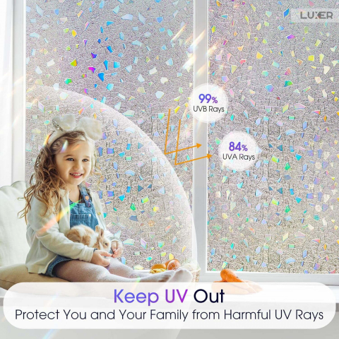 Folie Decorativa Privacy Pentru Geamuri - Home&Office, Protectie UV, Model - Geometric Holografic, Dimensiuni 200x60 cm, Luxer folie decorativă geamuri folie semi-privacy geamuri protecție UV geamuri folie dungi geamuri folie decorativă home office folie geamuri birou folie decorativă modernă folie geamuri pentru intimitate accesorii geamuri casă folie decorativă ușor de aplicat folie pentru ferestre moderne folie decorativă UV rezistentă folie dungi decorative folie geamuri semi-transparentă folie decorativă interior folie pentru ferestre birou folie geamuri anti-UV decorare geamuri casă folie decorativă mată protecție solară ferestre [3]
