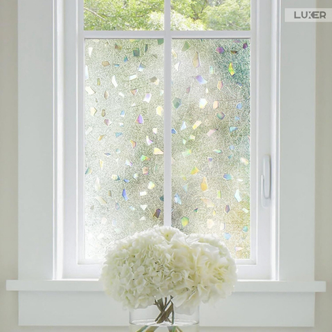 Folie Decorativa Privacy Pentru Geamuri - Home&Office, Protectie UV, Model - Geometric Holografic, Dimensiuni 200x60 cm, Luxer folie decorativă geamuri folie semi-privacy geamuri protecție UV geamuri folie dungi geamuri folie decorativă home office folie geamuri birou folie decorativă modernă folie geamuri pentru intimitate accesorii geamuri casă folie decorativă ușor de aplicat folie pentru ferestre moderne folie decorativă UV rezistentă folie dungi decorative folie geamuri semi-transparentă folie decorativă interior folie pentru ferestre birou folie geamuri anti-UV decorare geamuri casă folie decorativă mată protecție solară ferestre [11]