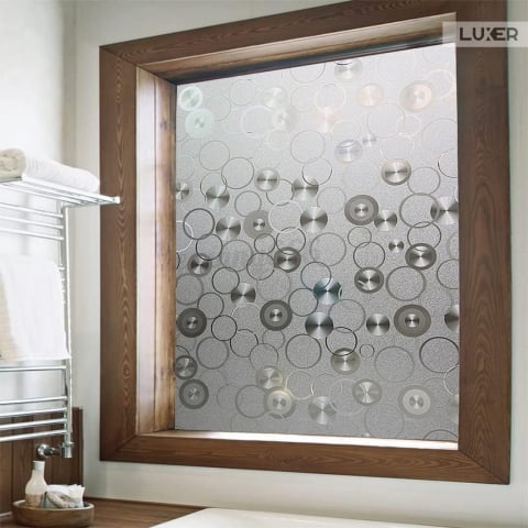 Folie Decorativa Privacy Pentru Geamuri - Home&Office, Protectie UV, Model - Disc Pattern, Dimensiuni 200x60 cm, Luxer Folie decorativă privacy Folie pentru geamuri Folie protectie UV Folie geam caramida Folie decorativă pentru geamuri Folie privacy pentru birou Folie pentru home office Folie decorativă Luxer Folie pentru intimitate geamuri Folie decorativă 200x60 cm [4]