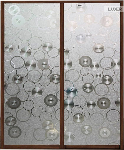 Folie Decorativa Privacy Pentru Geamuri - Home&Office, Protectie UV, Model - Disc Pattern, Dimensiuni 200x60 cm, Luxer Folie decorativă privacy Folie pentru geamuri Folie protectie UV Folie geam caramida Folie decorativă pentru geamuri Folie privacy pentru birou Folie pentru home office Folie decorativă Luxer Folie pentru intimitate geamuri Folie decorativă 200x60 cm [3]