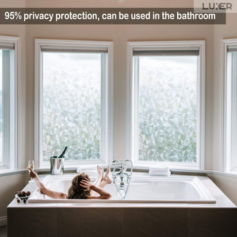 Folie Decorativa Privacy Pentru Geamuri - Home&Office, Protectie UV, Model Diamant, Dimensiuni 200x60 cm, Luxer, Folie decorativă privacy Folie pentru geamuri Folie protectie UV Folie White Stone Folie decorativă pentru geamuri Folie privacy pentru birou Folie pentru home office Folie decorativă Luxer Folie pentru intimitate geamuri Folie decorativă 200x60 cm [6]