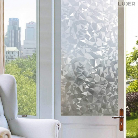 Folie Decorativa Privacy Pentru Geamuri - Home&Office, Protectie UV, Model Diamant, Dimensiuni 200x60 cm, Luxer, Folie decorativă privacy Folie pentru geamuri Folie protectie UV Folie White Stone Folie decorativă pentru geamuri Folie privacy pentru birou Folie pentru home office Folie decorativă Luxer Folie pentru intimitate geamuri Folie decorativă 200x60 cm [1]