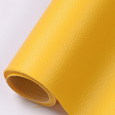Folii Autoadezive Piele Ecologica 137 x 60 cm - Folie din piele ecologică autoadezivă Luxer,Yellow, dimensiune 137x60 cm, ideală pentru recondiționare canapea, scaun sau interior auto.