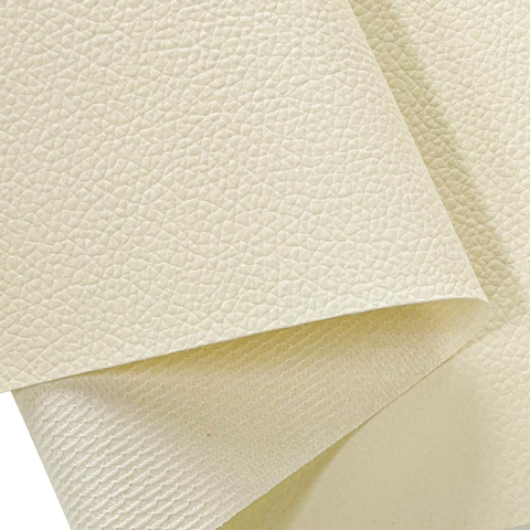 Folie din piele ecologică autoadezivă Luxer, Butter White, dimensiune 137x60 cm, ideală pentru recondiționare canapea, scaun sau interior auto. [3]
