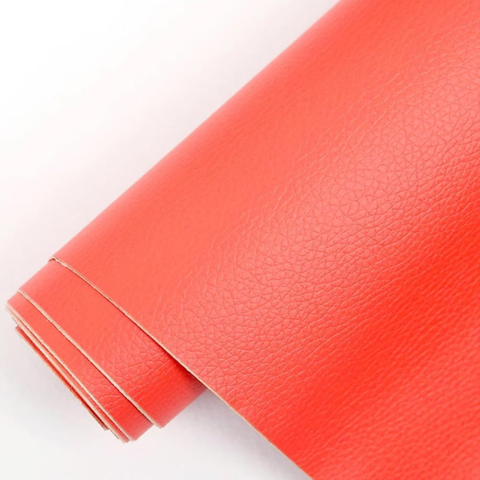 Folie din piele ecologică autoadezivă Luxer,Orange, dimensiune 137x60 cm, ideală pentru recondiționare canapea, scaun sau interior auto. [3]