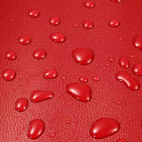 Folie din piele ecologică autoadezivă Luxer, Red, dimensiune 137x60 cm, ideală pentru recondiționare canapea, scaun sau interior auto. [2]