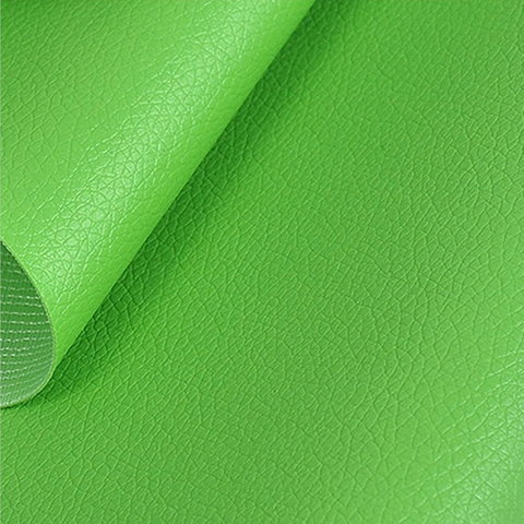 Folie din piele ecologică autoadezivă Luxer, Grass Green, dimensiune 137x60 cm, ideală pentru recondiționare canapea, scaun sau interior auto. [1]