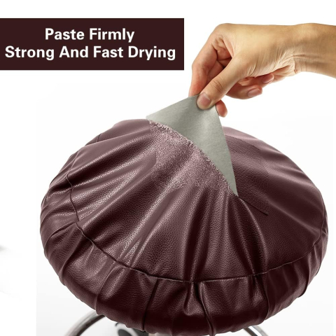 Folie din piele ecologică autoadezivă Luxer, Dark Brown, dimensiune 137x60 cm, ideală pentru recondiționare canapea, scaun sau interior auto. [5]