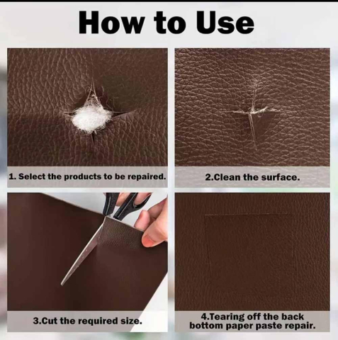 Folie din piele ecologică autoadezivă Luxer, Dark Brown, dimensiune 137x60 cm, ideală pentru recondiționare canapea, scaun sau interior auto. [8]