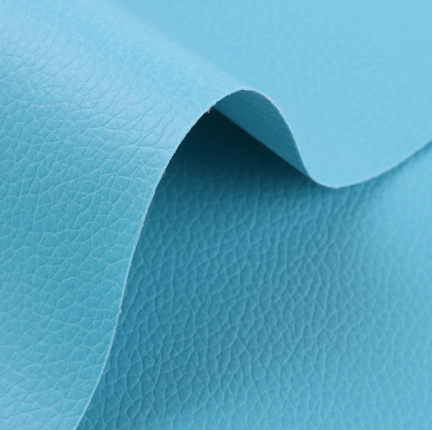 Folie din piele ecologică autoadezivă Luxer, Sky Blue, dimensiune 137x60 cm, ideală pentru recondiționare canapea, scaun sau interior auto. [4]