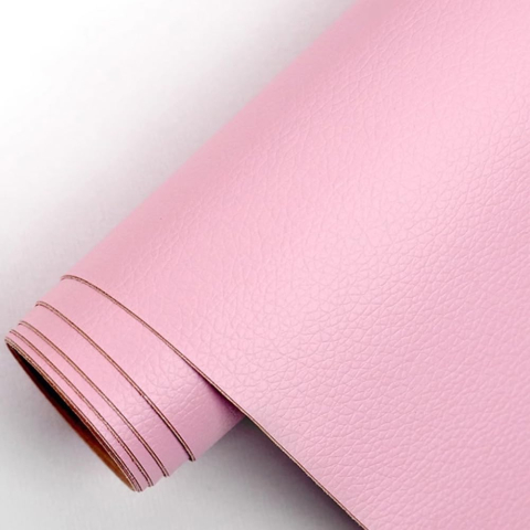 Folie din piele ecologică autoadezivă Luxer, Pink, dimensiune 137x60 cm, ideală pentru recondiționare canapea, scaun sau interior auto. [3]