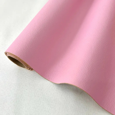 Folie din piele ecologică autoadezivă Luxer, Pink, dimensiune 137x60 cm, ideală pentru recondiționare canapea, scaun sau interior auto. [1]