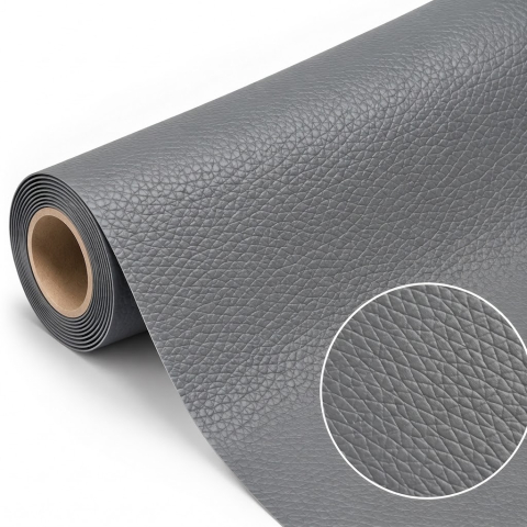 Folii De Piele Ecologica XXL - Folie piele ecologica autoadeziva gri inchis 85x300 cm - Luxer