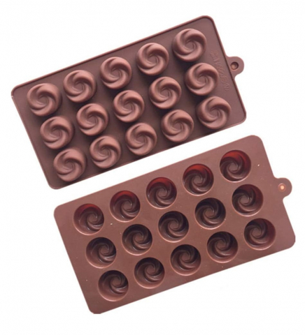 Produse si Accesorii Bucatarie - Forma Din Silicon Pentru Bomboane De Ciocolata Sau Jeleu, 15 Forme Trandafiri, 21x10.5 cm, Luxer, Forma Ciocoalata Plastic / Silicon , Matrita Ciocolata de Casa in forma de Tablete de Ciocolata