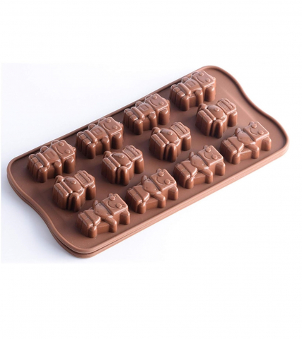 Produse si Accesorii Bucatarie - Forma Din Silicon Pentru Bomboane de Ciocolata sau Jeleuri, 15 x Forma Inimioara, 21x11 cm, Luxer, Forma Ciocoalata Plastic / Silicon , Matrita Ciocolata de Casa in forma de Tablete de Ciocolata