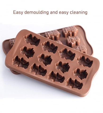 Forma Din Silicon Pentru Bomboane de Ciocolata sau Jeleuri, 15 x Forma Inimioara, 21x11 cm, Luxer, Forma Ciocoalata Plastic / Silicon , Matrita Ciocolata de Casa in forma de Tablete de Ciocolata [2]