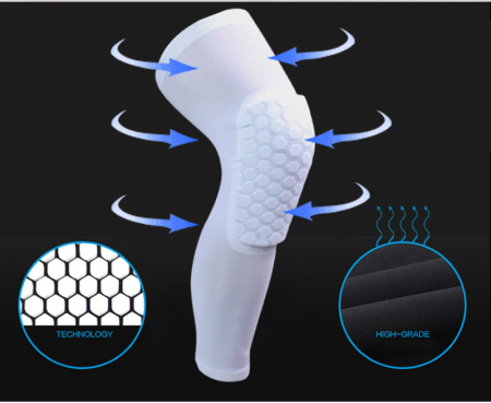 Genunchiera Elastica cu Tampon de Protectie Luxer, Unisex, 46 cm, genunchiere ortopedice decathlon pentru baschet volei handbal nike tarmak compresive nike pentru suport al genunchiului si al ligamentelor medicale ieftin luxer [7]