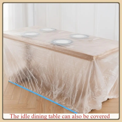 Husă de protecție transparentă Luxer pentru pat de 180x200 cm, antipraf și rezistentă, ideală pentru renovări, zugrăveli și depozitare mobilier. [4]