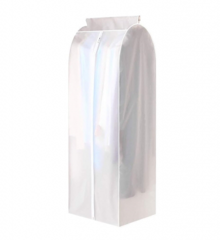 Husa Impermeabila Pentru Protectie Haine In Dulap/Dressing, Cu Fermoar, Lungime 60 cm, Latime 50 cm, Inaltime 150 cm, Alb Transparent, Luxer, huse haine groase blana pentru depozitare, haina piele, husa haine ieftina dedeman emag jysk leroy merlin transparenta cu fermoar auchan carrefour luxer [9]